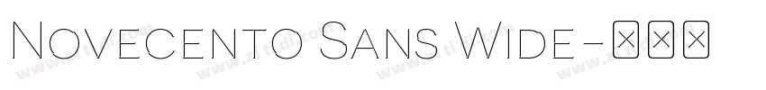 Novecento Sans Wide字体转换